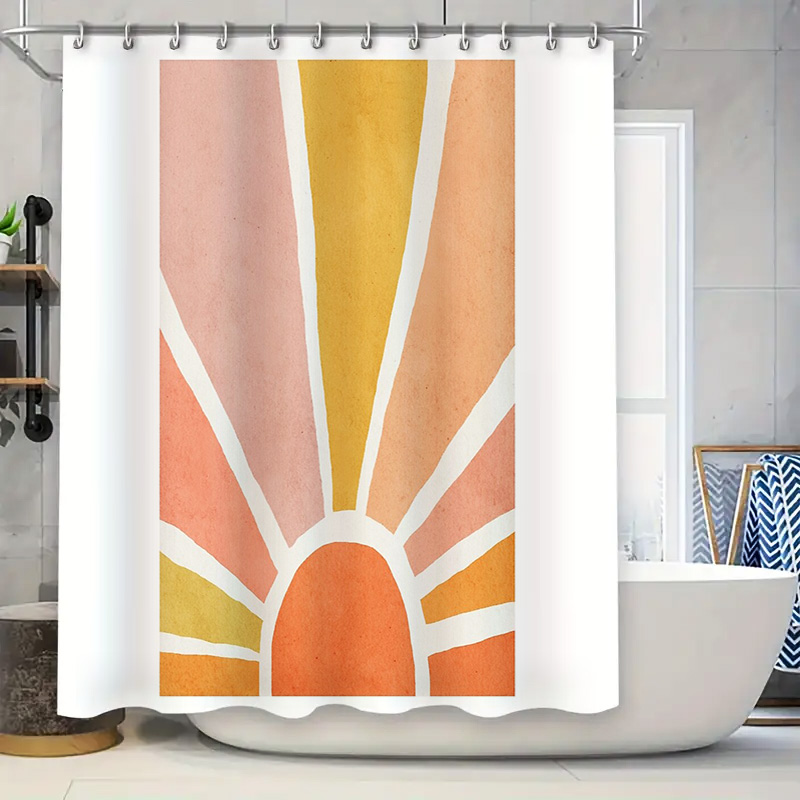 Sunrise Home Textiles & Apparel - Tenda da doccia alba Sfondo bohémien